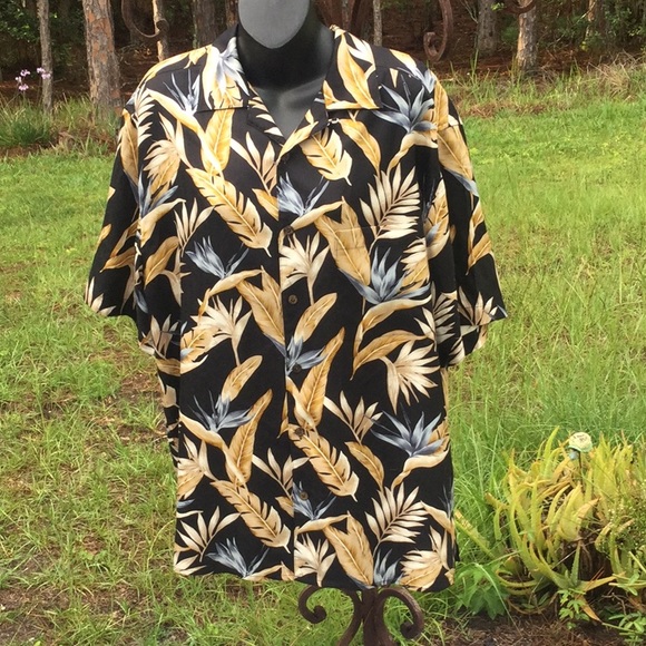 🌴NWOT Jos.A.Bank Mens Unisex Hawaiian Style Sz Med 100% Silk Shirt Must Have🌴 - Picture 2 of 10